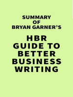 Summary of Bryan Garner's HBR Guide to Better Business Writing