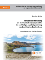 Influencer Marketing als Kommunikationsinstrument für die nachhaltige Angebotsgestaltung von touristischen Destinationen