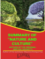 Summary Of "Nature And Culture" By Mirtha Lischetti: UNIVERSITY SUMMARIES