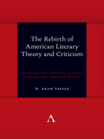 The Rebirth of American Literary Theory and Criticism