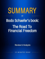 Summary of Bodo Schaefer‘s book: The Road To Financial Freedom: Review & Analysis: Summary
