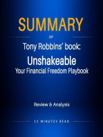 Summary of Tony Robbins' book: Unshakeable: Your Financial Freedom Playbook: Summary