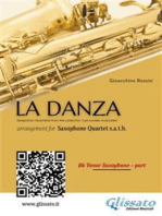 Tenor Sax part of "La Danza" tarantella by Rossini for Saxophone Quartet