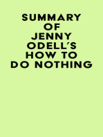 Summary of Jenny Odell's How to Do Nothing