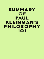 Summary of Paul Kleinman's Philosophy 101