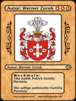 The noble Polish family Poronia. Die adlige polnische Familie Poronia.