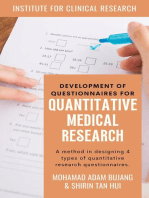 Development of Questionnaires for Quantitative Medical Research