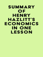 Summary of Henry Hazlitt's Economics In One Lesson