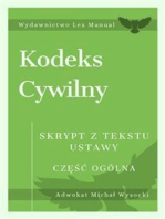 Kodeks cywilny. Część ogólna