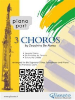 Piano parts "3 Choros" by Zequinha De Abreu for Soprano or Tenor Sax and Piano