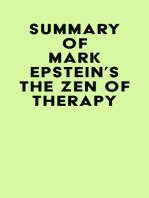 Summary of Mark Epstein's The Zen of Therapy