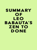 Summary of Leo Babauta's Zen To Done