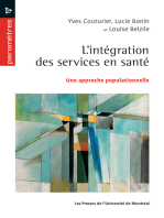 L' INTEGRATION DES SERVICES EN SANTE: Une approche populationnelle