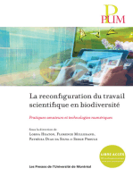 La RECONFIGURATION DU TRAVAIL SCIENTIFIQUE EN BIODIVERSITÉ: Pratiques amateurs et technologies numériques