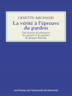La VERITE A L'EPREUVE DU PARDON: Une lecture du séminaire «Le parjure et le pardon» de Jacques Derrida