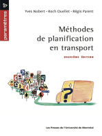 Méthodes de planification en transport: Deuxième édition