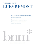 Le CYCLE DU SURVENANT 1, EDITION CRITIQUE: En pleine terre et autres textes