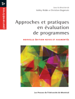 Approches et pratiques en évaluation de programmes