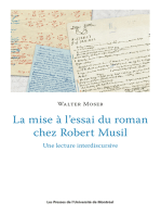 La MISE A L'ESSAI DU ROMAN CHEZ ROBERT MUSIL: Une lecture interdiscursive