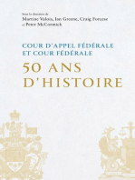 Cour d'appel fédérale et Cour fédérale 50 ans d'histoire