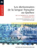 Les Dictionnaires de la langue française au Québec. De la Nouvelle-France à aujourd'hui