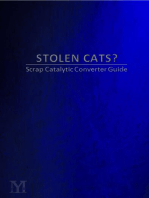 STOLEN CATS? Scrap Catalytic Converter Guide: We tackle the ugly side of this industry, while exposing the criminal element, given you an overall view, which will ultimately help you weed out the bad elements.