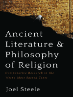Ancient Literature and Philosophy of Religion: Comparative Research in the West’s Most Sacred Texts