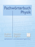 Fachwörterbuch Physik - alphabetisch und thematisch geordnet: Englisch - Deutsch Deutsch - Englisch