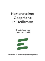 Hertensteiner Gespräche in Heilbronn: Ergebnisse aus dem Jahr 2019