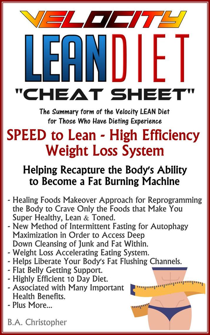 The Velocity LEAN Diet - Cheat Sheet Action Plan Edition by B.A ...