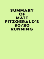 Summary of Matt Fitzgerald's 80/20 Running