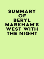 Summary of Beryl Markham's West with the Night