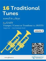 16 Traditional Tunes - 64 easy Trumpet/Cornet or Trombone t.c. duets (Vol.2)