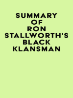 Summary of Ron Stallworth's Black Klansman