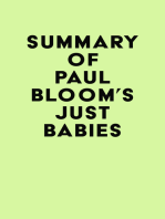 Summary of Paul Bloom's Just Babies