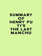 Summary of Henry Pu Yi's The Last Manchu