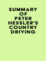 Summary of Peter Hessler's Country Driving