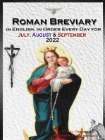 The Roman Breviary in English, in Order, Every Day for July, August, September 2022