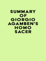 Summary of Giorgio Agamben's Homo Sacer