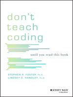 Don't Teach Coding: Until You Read This Book