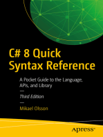 C# 8 Quick Syntax Reference: A Pocket Guide to the Language, APIs, and Library