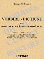 Vorbire: Dictiune Sau Rostirea Cuvantului Romanesc