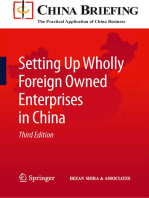 Setting Up Wholly Foreign Owned Enterprises in China