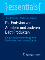 Die Emission von Anleihen und anderen Debt Produkten: Rechtliche Rahmenbedingungen für die Investorenkommunikation