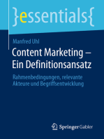 Content Marketing – Ein Definitionsansatz: Rahmenbedingungen, relevante Akteure und Begriffsentwicklung