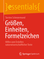 Größen, Einheiten, Formelzeichen: Hilfen zum Erstellen naturwissenschaftlicher Texte