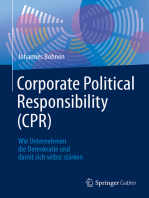 Corporate Political Responsibility (CPR): Wie Unternehmen die Demokratie und damit sich selbst stärken