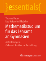 Mathematikstudium für das Lehramt an Gymnasien: Anforderungen, Ziele und Ansätze zur Gestaltung