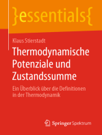 Thermodynamische Potenziale und Zustandssumme: Ein Überblick über die Definitionen in der Thermodynamik