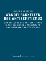 Wandelbarkeiten des Antisemitismus: Zur Stellung des Antisemitismus in der Rassismus-, Ethnizitäts- und Nationalismusforschung